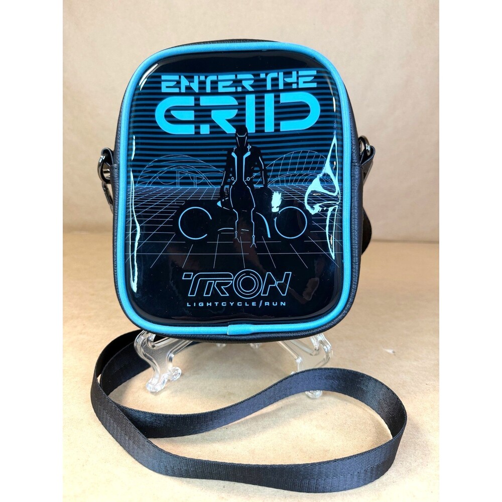 Disney Parks Loungefly TRON Lightcycle Run "Enter the Grid" Crossbody Bag Glows!